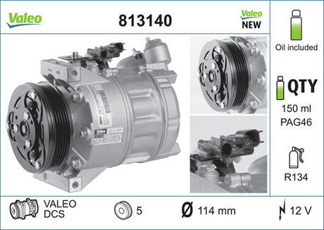 VALEO - 813140-VAL - Compressor, air conditioning - Povrat artikla narucenog iz Njemacke nije moguc.