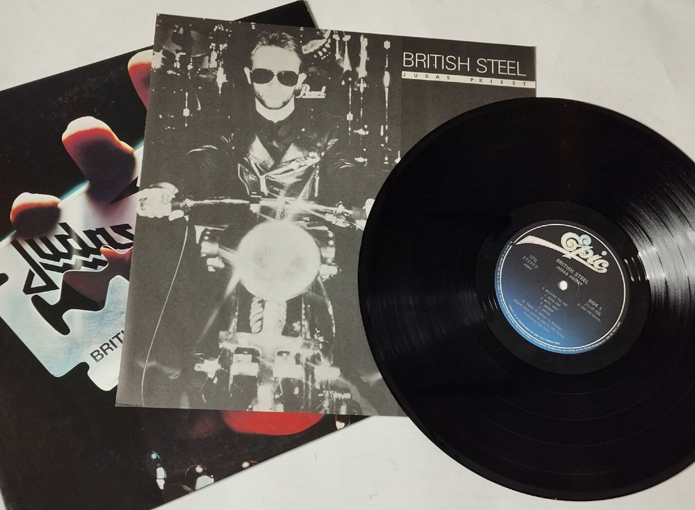 Винтажная виниловая пластинка LP Judas Priest British Steel (Japan 1980) (No Obi) Breaking The Law