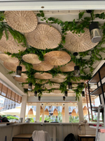 Озеленение потолка искусственными растениями отеля « Бридж Резорт» г.Сочи