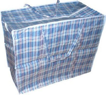 Сумка полипропиленовая с ручками 70х60+30см "Клетка" (1/10шт)