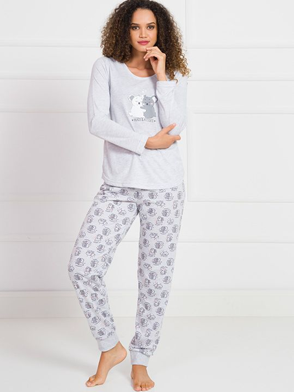 Трикотажный комплект с коалами (Размер: M) (Цвет: розовый)