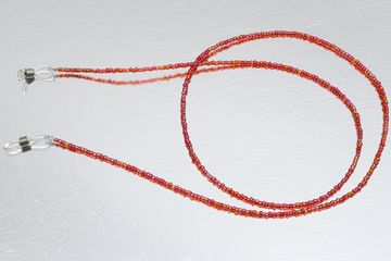 Цепочка бисер розовая перламутр 19, 60 см