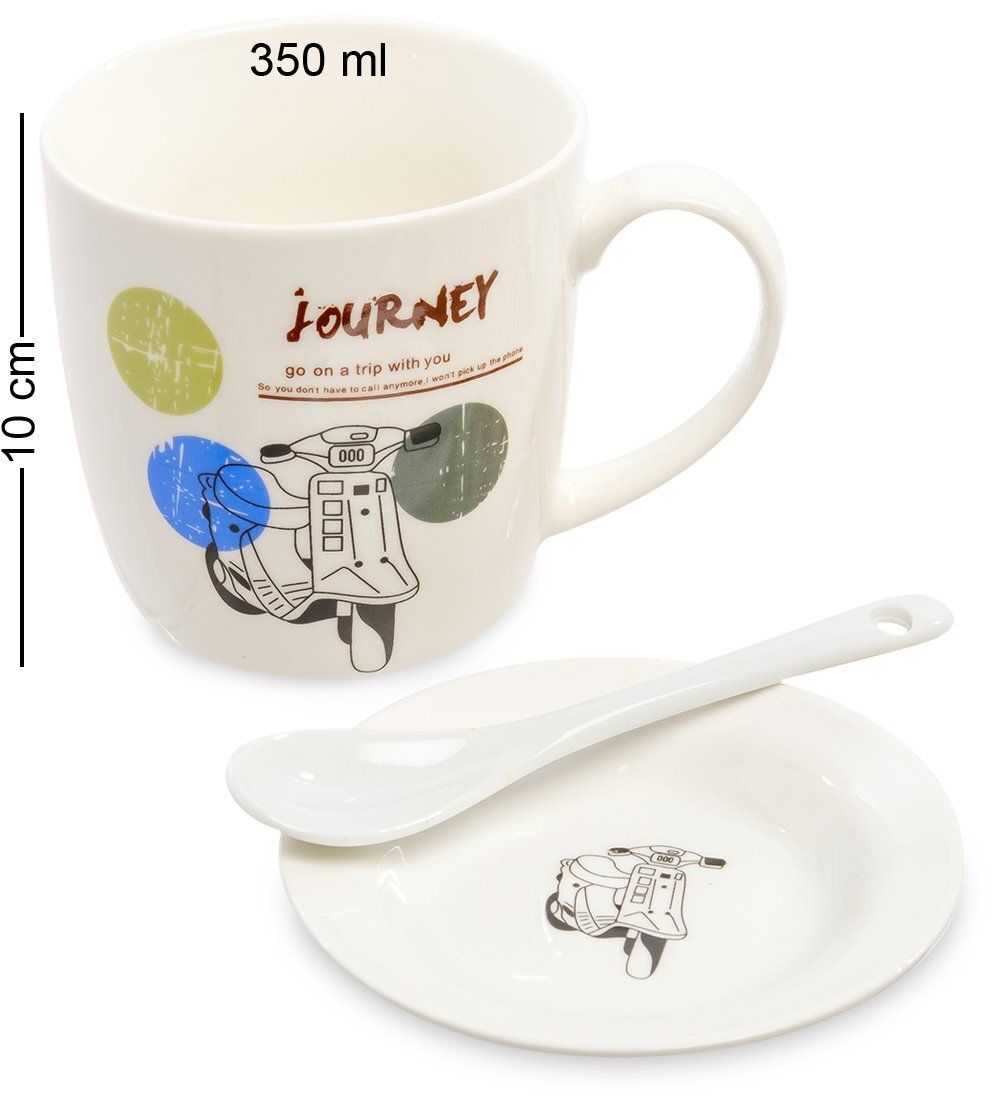 GAEM Art MUG-203/4 Кружка с ложкой «Мое путешествие»