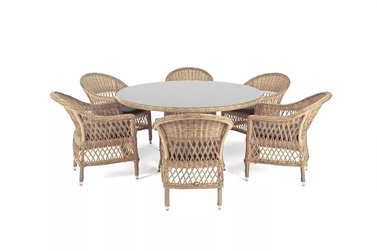 "Эспрессо–150 S" обеденная группа плетеная, цвет соломенный