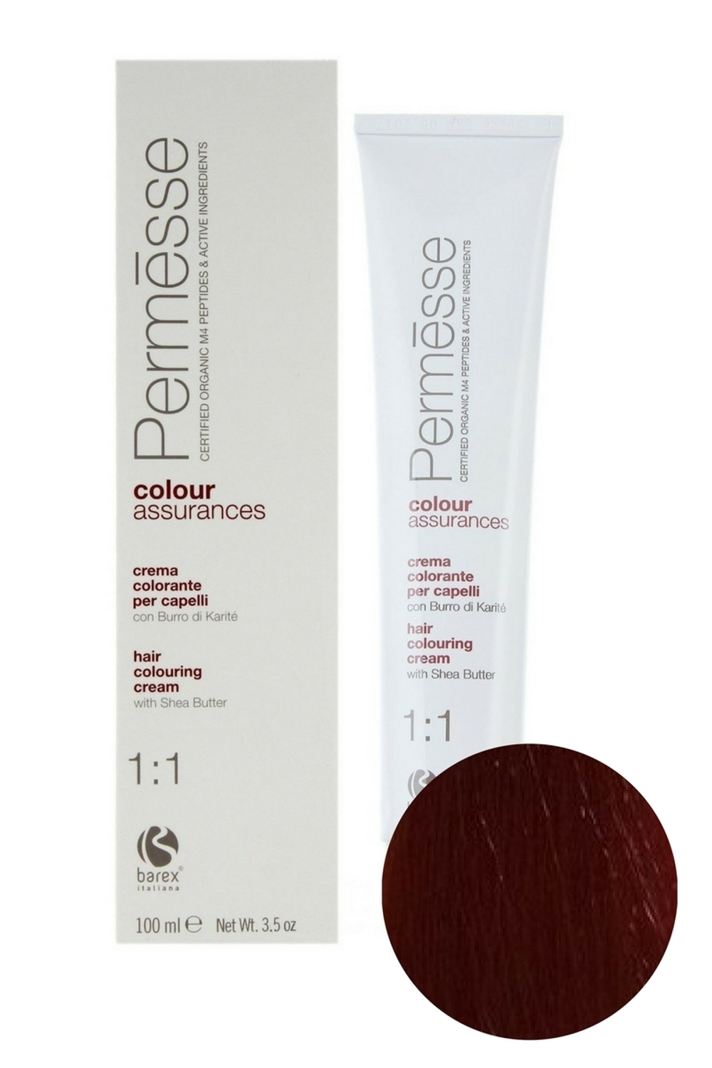 Крем-краска для волос 8.66 Светлый блондин красный глубокий Permesse, Barex, 100 мл