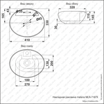 Раковина MELANA MLN-7167X