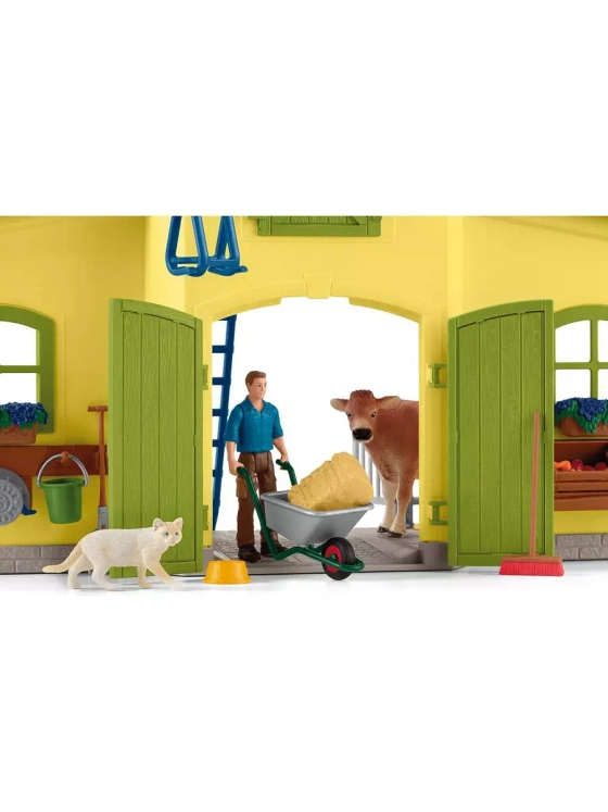Набор Большая ферма с животными и аксессуарами Шляйх 42605