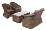 "Равенна" лаунж-зона из искусственного ротанга, цвет коричневый