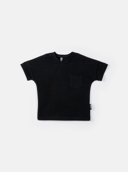 Футболка базовая "Уголь" с карманом