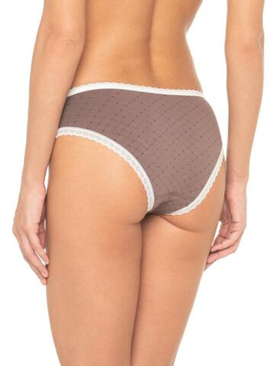 Трусы-слипы с геометрическим принтом (Размер: XL) (Цвет: кофейный)