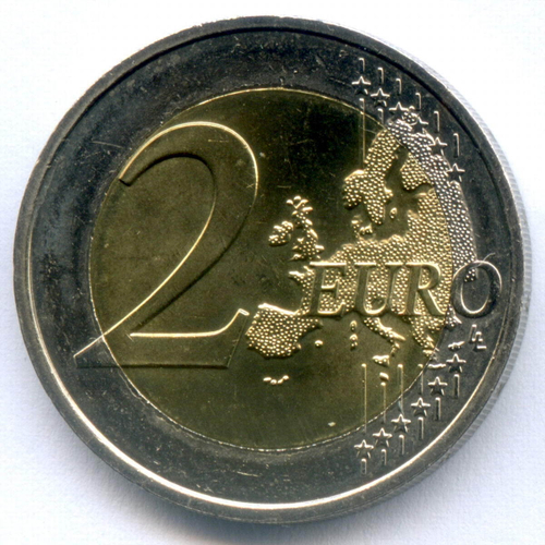 2 евро 2007 год. Люксембург. Дворец Великих герцогов. Биметалл UNC