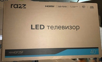 Телевизор Razz HH40F25F, 101см, Без Смарт ТВ, Full HD, LED, 20Вт, USB, DVB-T2/C/S2, черный