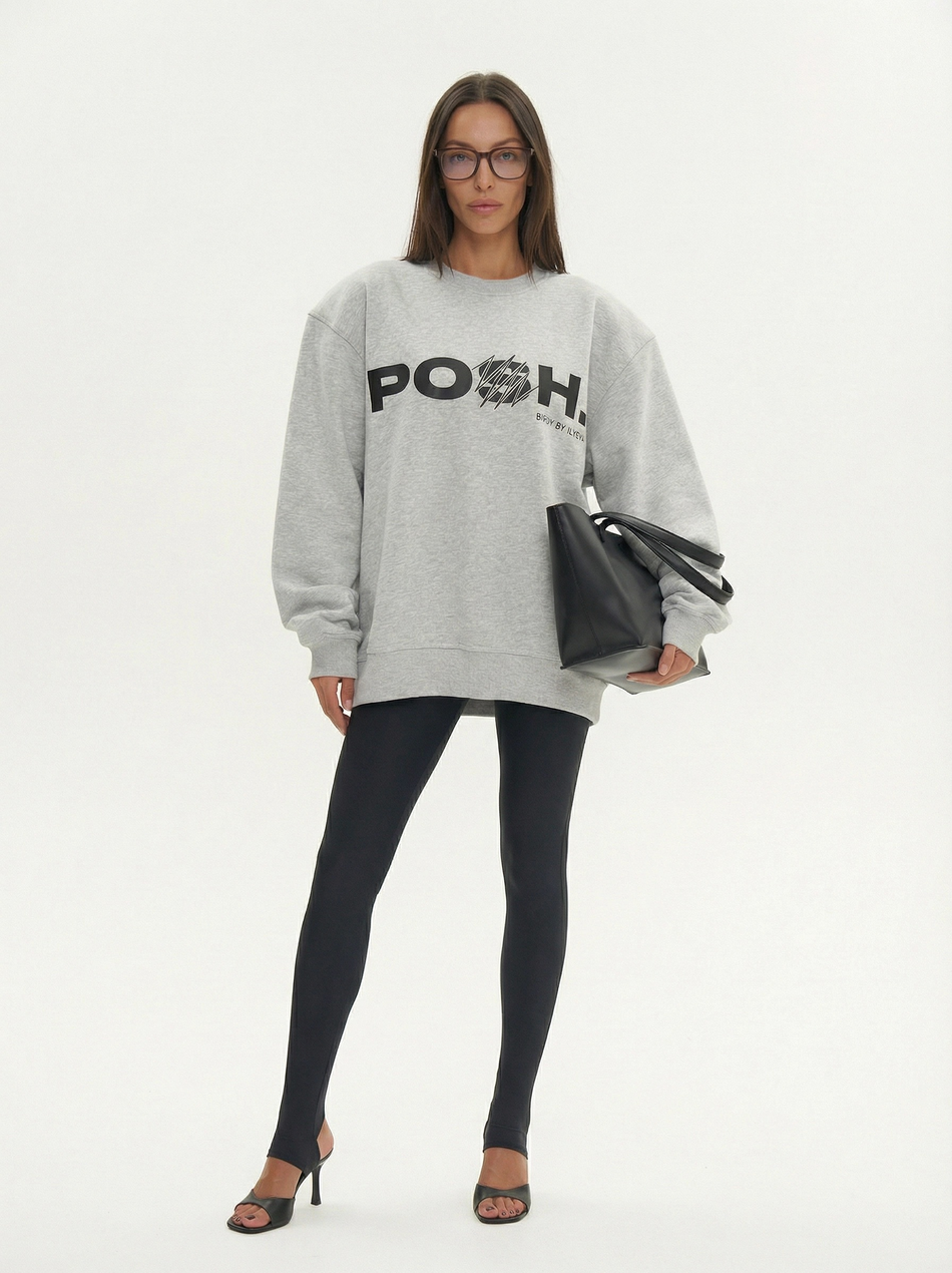 Свитшот POSH | Серый меланж