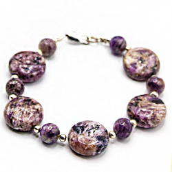 Браслет "Монетки" чароит