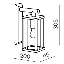 Уличный настенный светильник Outdoor O452WL-01GF1