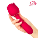 Двусторонний стимулятор Bior toys VIVA ROSE, 19,5 см, вакуум