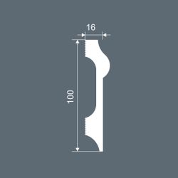 Плинтус Ecopolymer, 100x16 мм