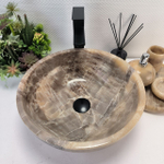 Раковина из оникса Bowl Grey TinLip BO-62932 40*40*15 44