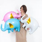 Шар (33''/84 см) Фигура, Слоник, Белый, 1 шт.