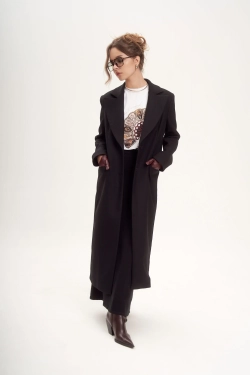 Тонкое пальто из костюмной ткани DAN MARALEX