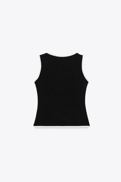 ZARA ОБЛЕГАЮЩИЙ ТОП-ЖИЛЕТ ИЗ ЭЛАСТИЧНОЙ ТКАНИ, ЧЕРНЫЙ