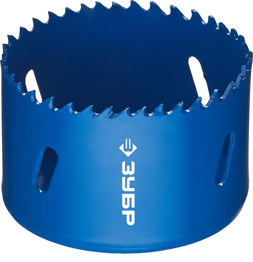 ЗУБР 68мм, коронка биметаллическая, быстрорежущая сталь