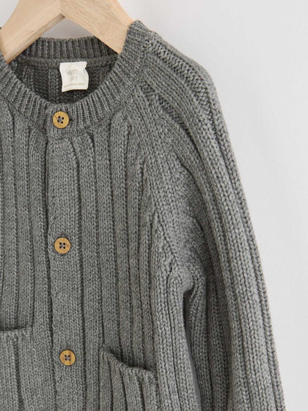 Вязаный кардиган для малышей Next K82-052, Серый