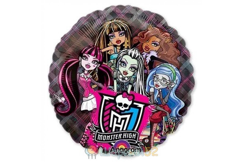 Шар с гелием 26" Monster High (арт 1203-0472) 66см