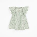 Платье хлопковое с цветочным принтом "Зеленое"