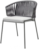 Кресло плетеное Scab Design Lisa Filo Nest, антрацит, антрацит, лед