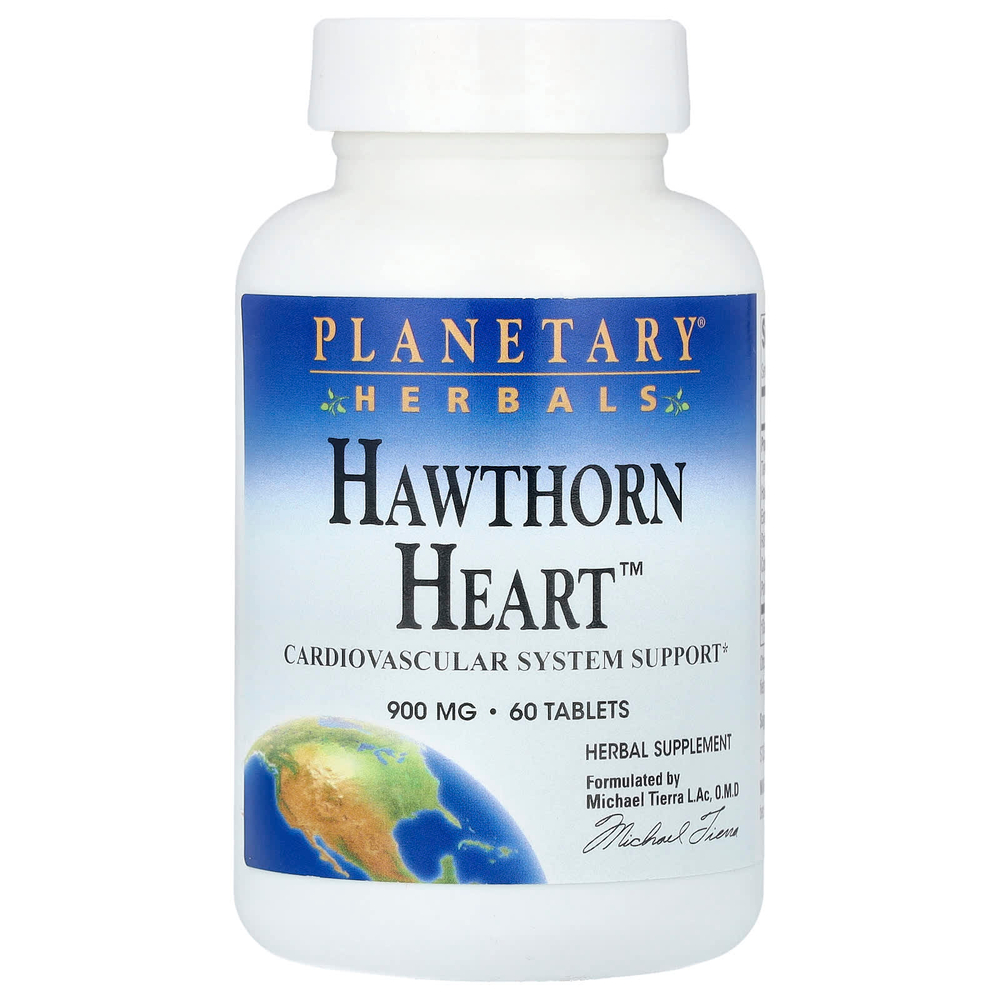 Planetary Herbals, Hawtcorn Heart™, 60 таблеток