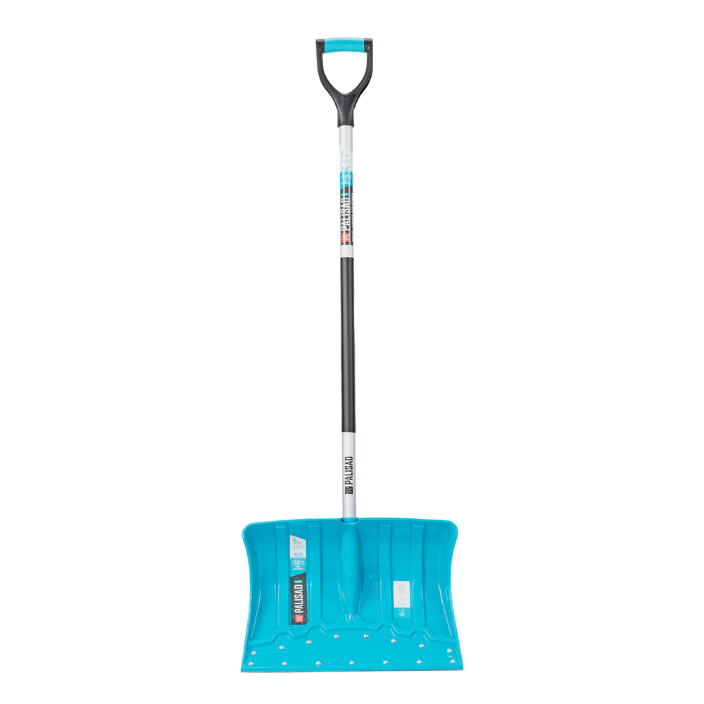 Лопата-скрепер для уборки снега, полипропилен, 460х320х1300 мм, алюминиевый черенок, ПВХ, LUXE Palisad