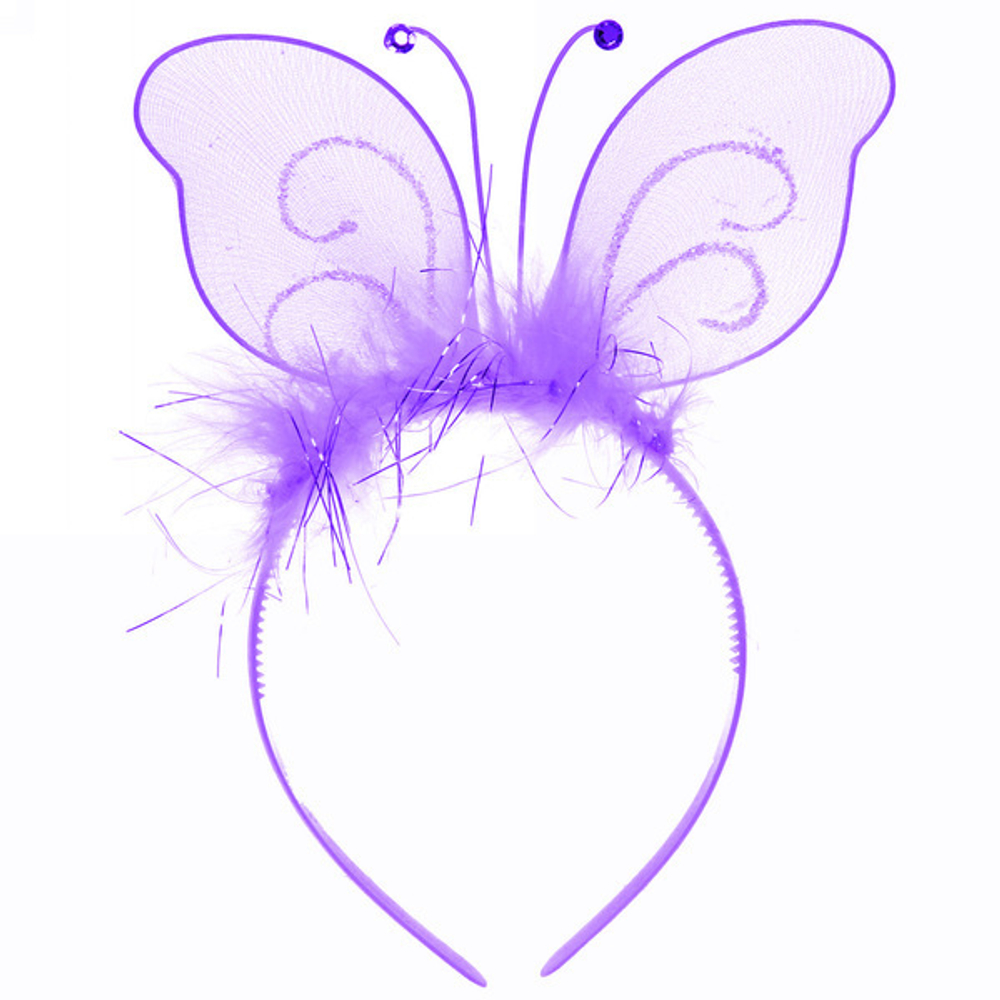 Ободок карнавальный «Бабочка, микс»