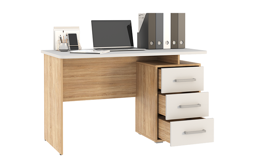 Лайт-2 Стол компьютерный 1200 дуб сонома/белый