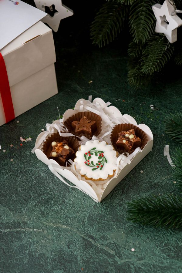 Три шоколадных звездочки, пряник 4,5см