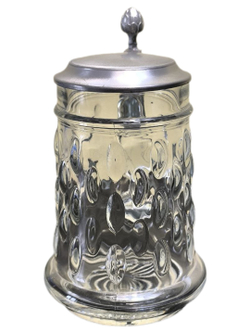 Кружка пивная (стекло с оловянной крышкой), Германия