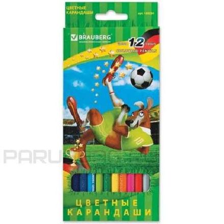 Карандаши цветные 12цв. Brauberg Football match