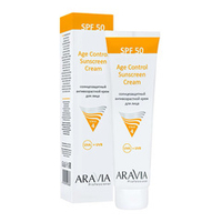 Солнцезащитный анти-возрастной крем для лица SPF50 Aravia Professional Age Control Sunscreen Cream 100мл