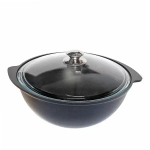 Казан 4,5л литой алюминий со стеклянной крышкой КМ-к47а