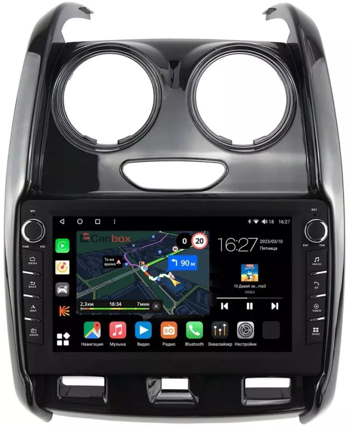 Магнитола для Renault Duster 2015-2020, Lada Largus 2021+ - Canbox 9-RE046N Android 10, Быстрая, CarPlay, 4G SIM-слот