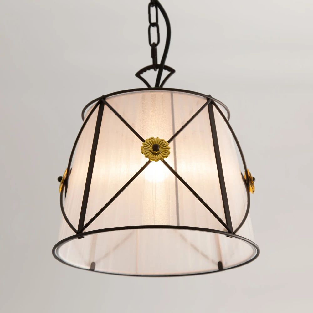 Citilux Дрезден CL409212 Подвесной светильник с белым абажуром