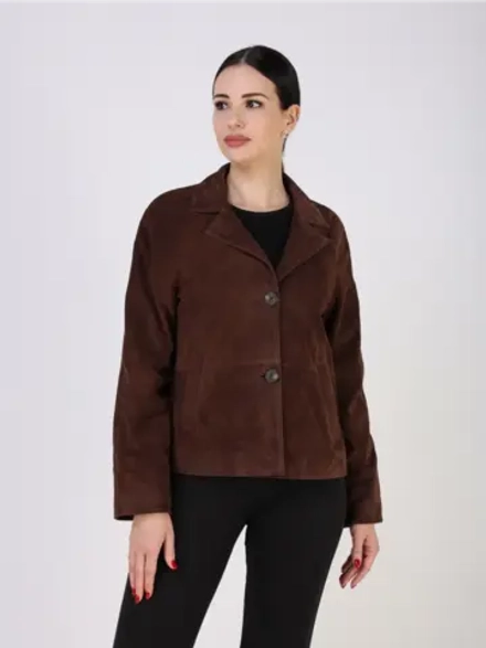 Кожаная куртка демисезонная замшевая пиджак укороченный