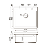 Мойка Omoikiri Tedori 57-SA Tetogranit | Бежевый