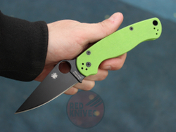 Нож Spyderco Paramilitary 2 Неон/Ч C81GNGRBK2