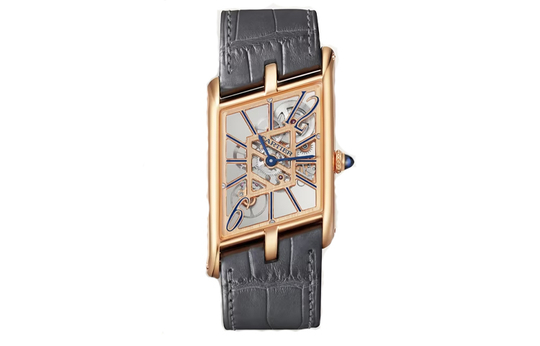 CARTIER Automatic Mechanical Movement 30m Water Resistance Men"s Watches Watch 47.17*26.2mm Skeleton Dial