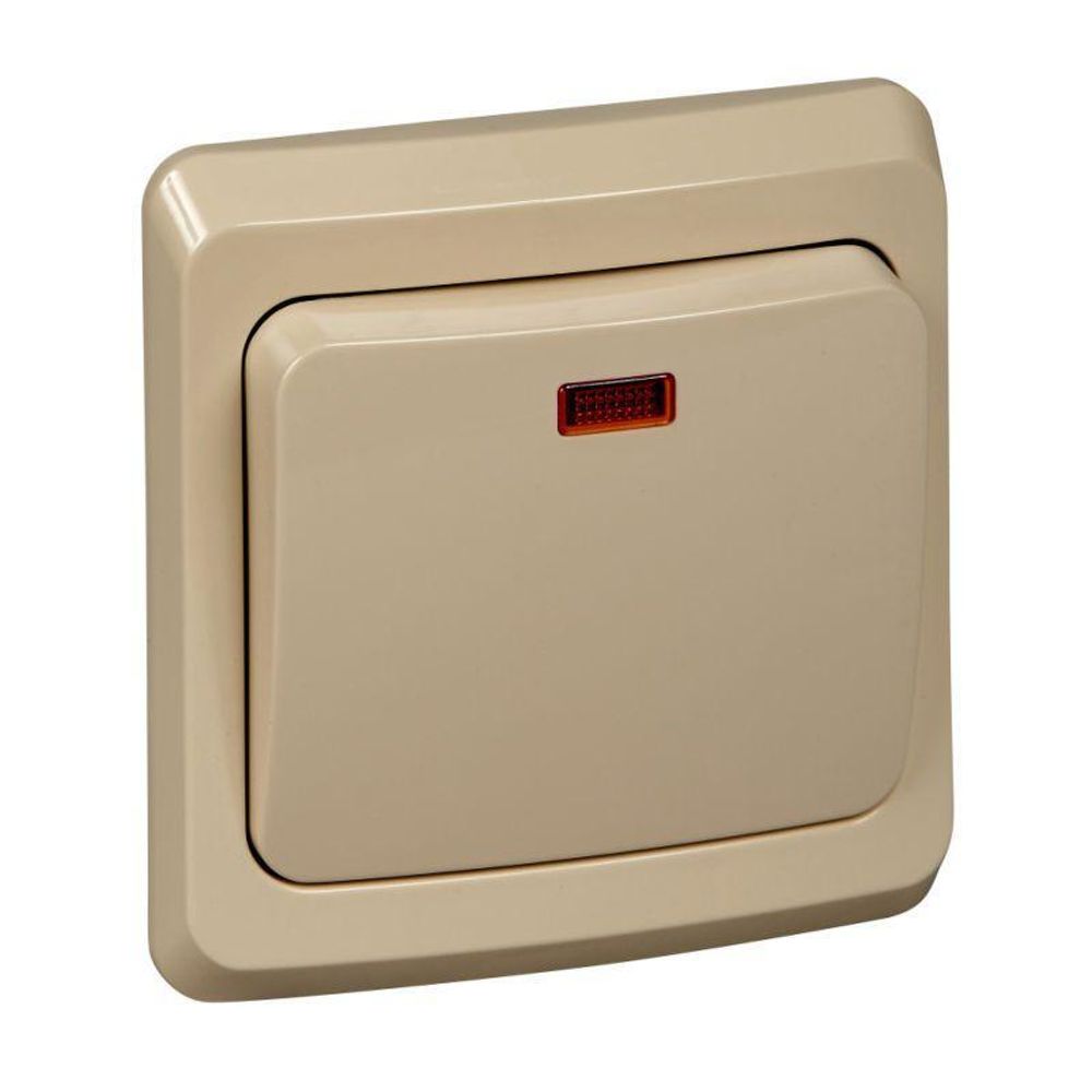 Выключатель 1-кл. СП Этюд 10А IP20 с подсветкой крем. SE BC10-005K Выключатель 1-кл. СП Этюд 10А IP20 с подсветкой крем. SE BC10-005K
