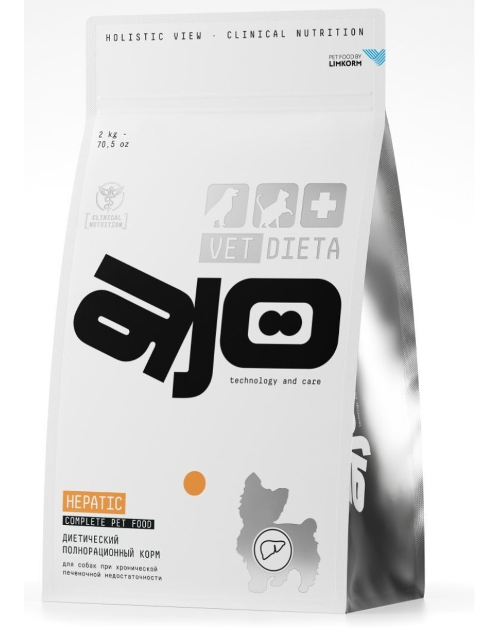 AJO VetDieta Hepatic для собак при заболеваниях печени 2 кг (Гепатик Айо)