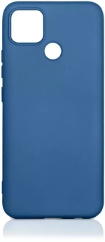 Силиконовый чехол с микрофиброй для Realme C25/C25s blue DF