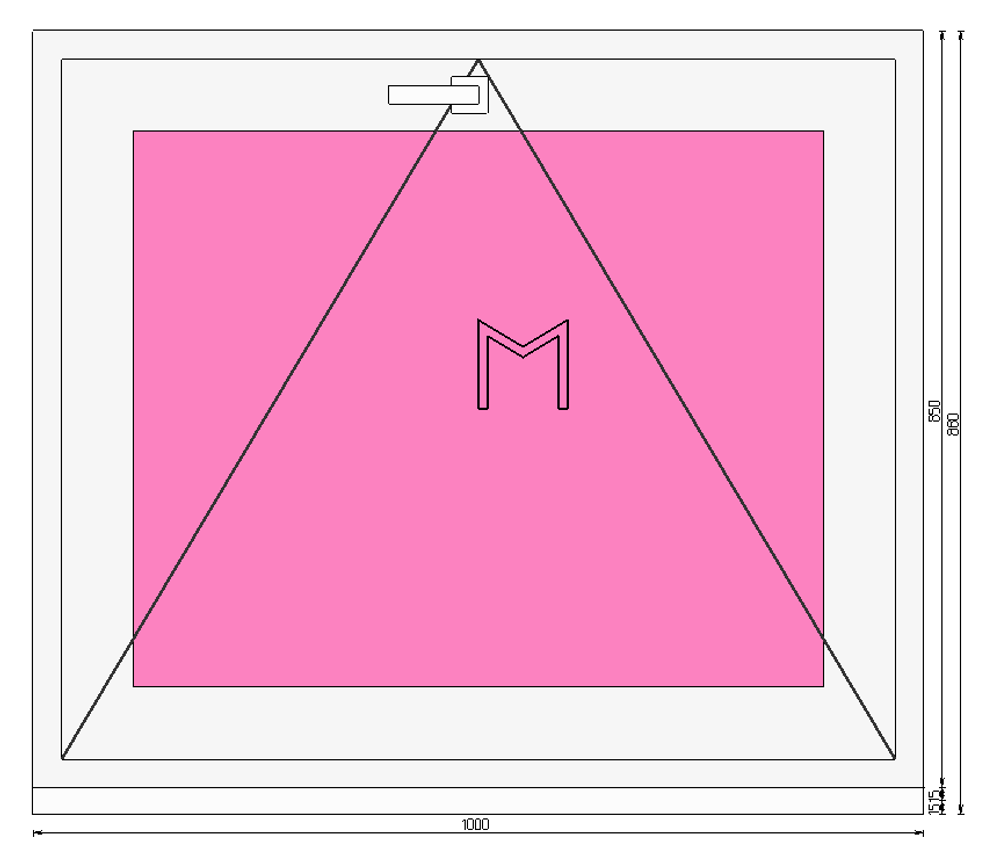 Пластиковое окно 850 х 1000 фрамуга (форточка) ТермА Эко + Москитная сетка