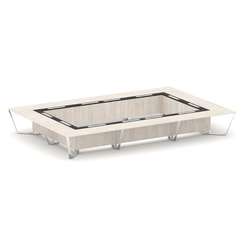 Steel Meet Стол переговорный прямоугольный MMK-PR.B.SP-26K2 Денвер Светлый/Графит Глянец/Нержавеющая